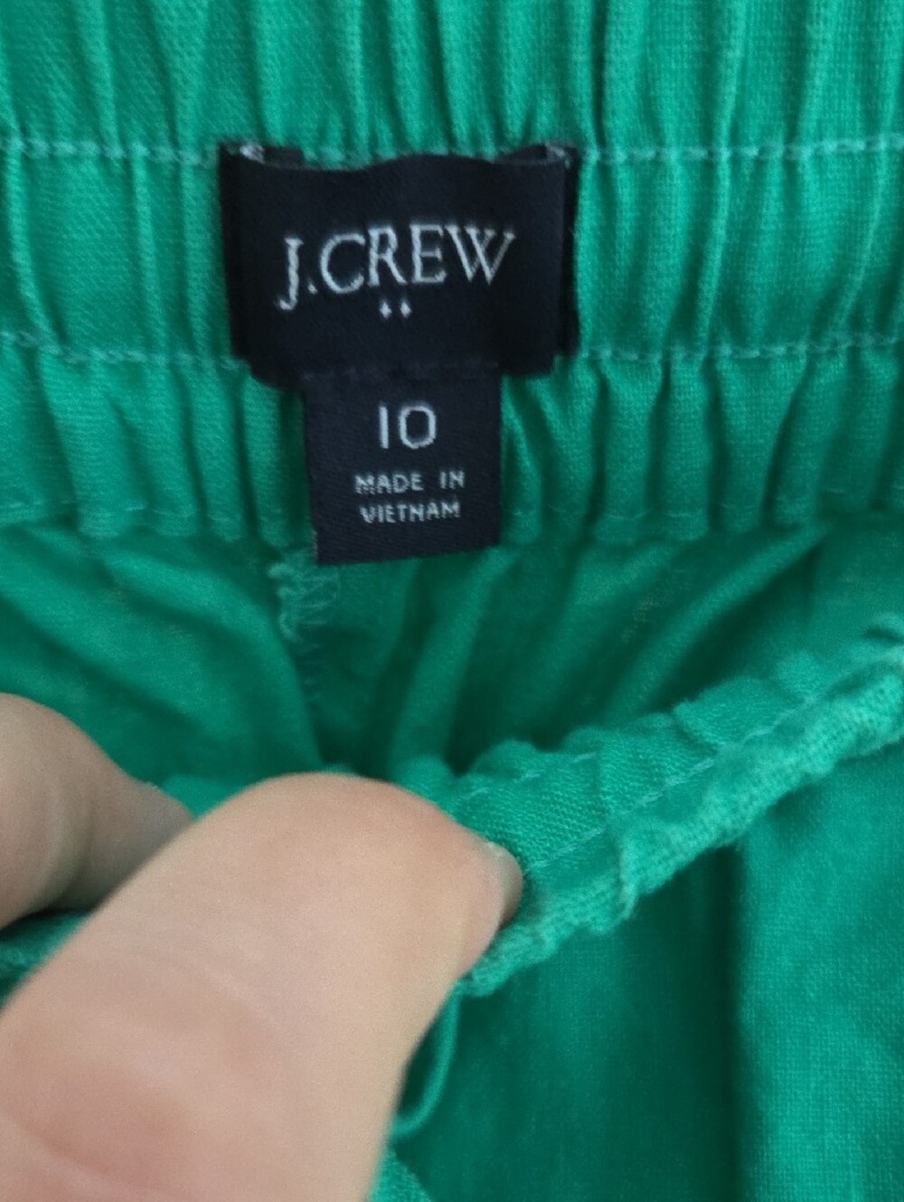 J. Crew Green Linen Drawstring Joggers - Picture 2 of 5